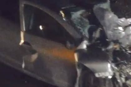 El Renault Logan, en el que viajaba la familia