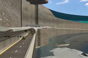 El render del túnel Rogfast, en Noruega