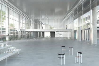 El render muestra cómo quedará el interior del nuevo edificio proyectado en el campus de la Di Tella