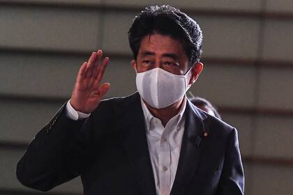 El renunciante primer ministro Shinzo Abe