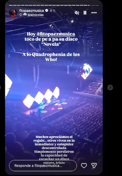 El reposteo de Fito Páez a la reflexión de un fan sobre lo ocurrido