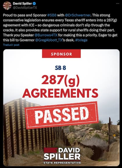 El representante David Spiller es patrocinador del proyecto de ley SB8