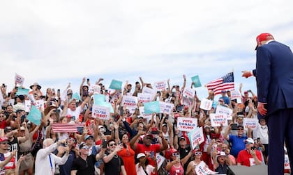 El republicano Donald Trump, en un evento con simpatizantes