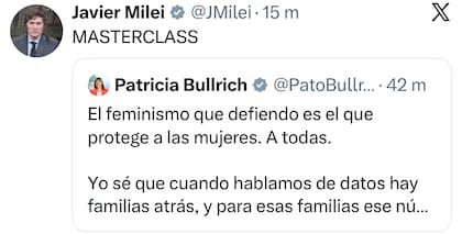 El respaldo de Javier Milei