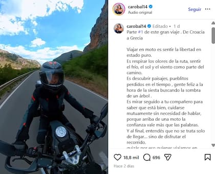 El resumen del viaje de Caro Baldini