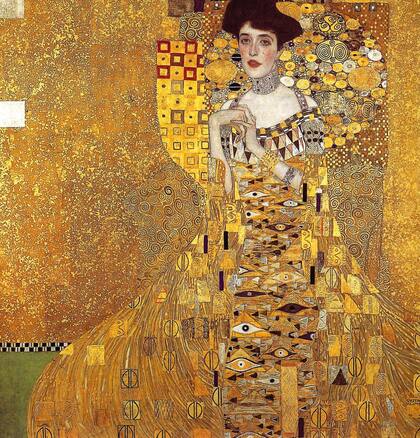 El retrato de Adele Bloch-Bauer pintado en 1914 por Gustav Klimt, en
Neue Galerie.