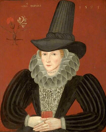 El retrato de Esther Inglis (1571-1624), obra de un artista desconocido, muestra los tocados de moda de la época