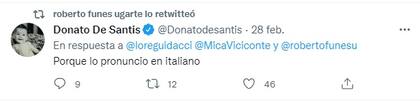 El retuit de Roberto Funes Ugarte (Twitter)