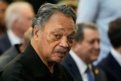 El reverendo Jesse Jackson en la iglesia Tabernacle Baptist Church en Selma, Alabama.