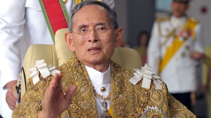 El rey de Tailandia Bhumibol Adulyadej en 201,0