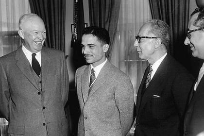 El rey Huséin I de Jordania visitó los Estados Unidos en 1959 y se reunió con el presidente Dwight Eisenhower