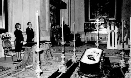 El rey Juan Carlos y la reina Sofía en el funeral de Franco, 20 de noviembre de 1975 (Getty Images)