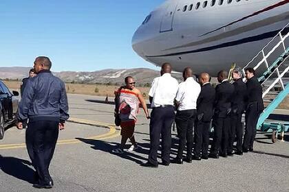 El rey Mswati III en Bariloche en marzo de 2019