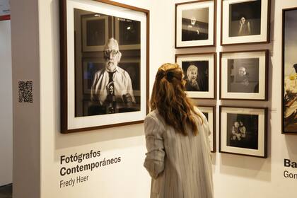 El rincón de Fredy Heer en el stand de la fotogalería del Teatro San Martín