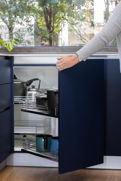 El rinconero "Magic Corner" de Rehau ofrece una solución de lo más eficaz para las problemáticas esquinas.