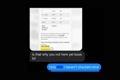 El risueño mensaje le permitió enterarse de su buena suerte (Telemundo)