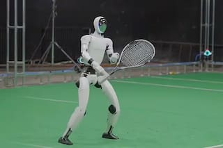 El increíble robot chino que juega al tenis “casi a la perfección”