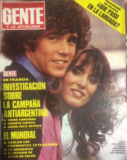 "El romance del Mundial": Conejo Tarantini y Pata Villanueva posan para la revista Gente después de obtener la ansiada Copa del Mundo 1978