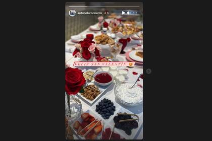 El romántico desayuno de Antonela Rocuzzo y Lionel Messi por San Valentín