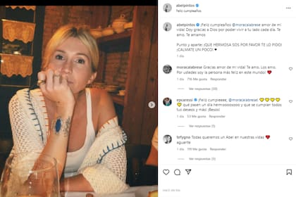 El romántico mensaje de cumpleaños de Abel Pintos para su esposa Mora Calabrese (Foto: Instagram @abelpintos)