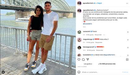 El romántico posteo de Agustina Albertario para su novio