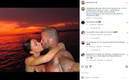 El romántico saludo de David Beckham para su esposa en San Valentín (Foto: Instagram @davidbeckham)