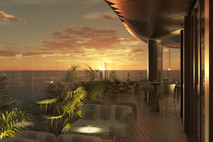 El rooftop tiene una terraza descubierta con una vista privilegiada al mar y la península, y un gran salón techado con capacidad para 250 personas.