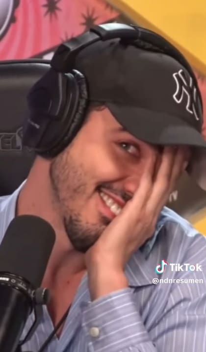 El rostro de Talledo luego de que Bublé le mandó un saludo