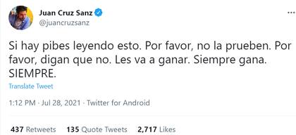 El rotundo mensaje del periodista contra las drogas