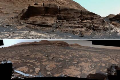 El rover Curiosity Mars de la NASA utilizó su instrumento Mastcam para tomar las 32 imágenes individuales que componen este panorama del afloramiento apodado "Mont Mercou". Se necesitó un segundo panorama para crear una vista estereoscópica. Ambos panoramas se tomaron el 4 de marzo de 2021, el día 3049 marciano, o sol, de la misión