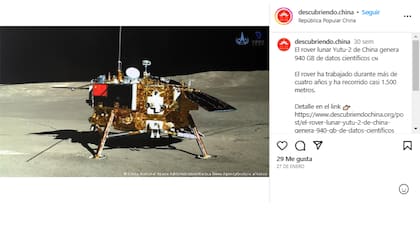 El rover lunar Yutu-2 de China (Foto: Instagram @descubriendo.china)