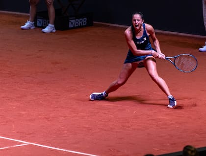 El rugido de Ortenzi durante la serie ante Brasil, el mes pasado en San Pablo, donde tuvo una valiosa tarea