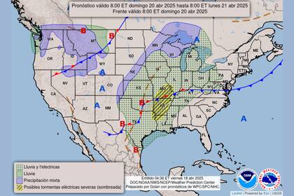 El sábado será cálido en el Este y tormentoso en el Centro, mientras que el domingo se prevé mayor estabilidad, con clima seco en el Este y aumento de la temperatura en el Suroeste