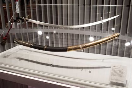 El sable corvo que lo acompañó hasta su muerte al General San Martín, bien custodiado en el Museo Histórico Nacional