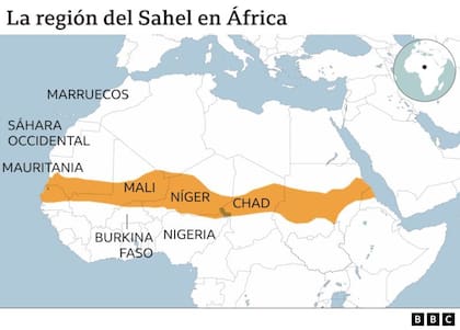 El Sahel es una región semidesértica que limita al norte con el desierto del Sáhara y al sur con la sabana sudanesa
