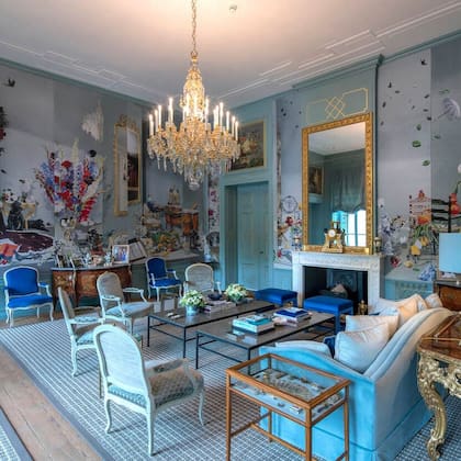 El Salón Azul fue restaurado y pintado con diseños que representan la historia de los reyes (Foto: Instagram @queen.maxima / @koninklijkhuis)