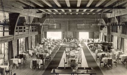 El salón comedor del Llao Llao, otrora.