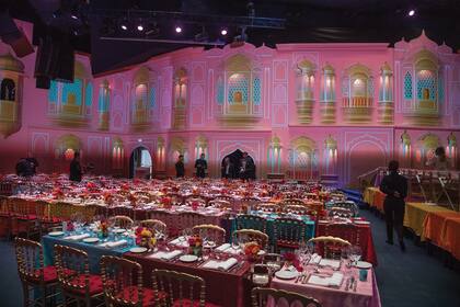 El Salón de las Estrellas del Sporting, ambientado a todo color con la temática de Bollywood.