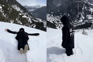 Franco Colaptino se tiró en la nieve para jugar y asustó a sus seguidores con la fuerte caída