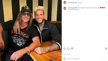 El saludo de Alex Caniggia para su padre en el día de su cumpleaños (Foto: Instagram @alexcaniggia)