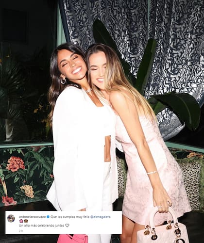 El saludo de cumpleaños de Anto Roccuzzo a Elena Galera en las redes (Foto: Instagram @antonelaroccuzzo)