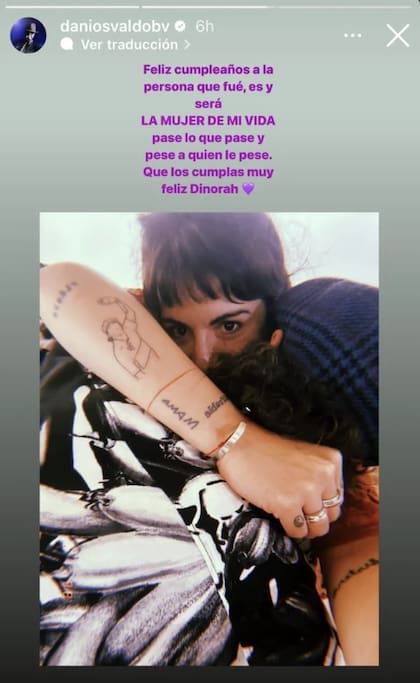 El saludo de Daniel Osvaldo a Gianinna Maradona por su cumpleaños, cuando la nombró como "la mujer de mi vida"