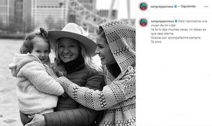 El saludo de Eugenia Suárez para su mamá, Marcela (Foto: Instagram/@sangrejaponesa)