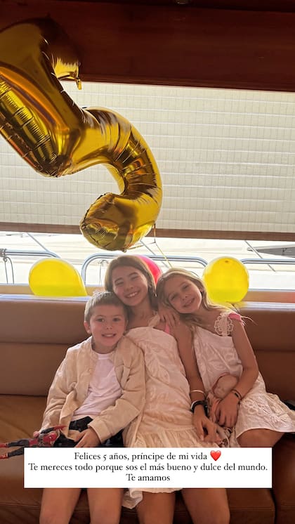 El saludo de la China Suárez a su hijo Amancio por el cumpleaños número 5