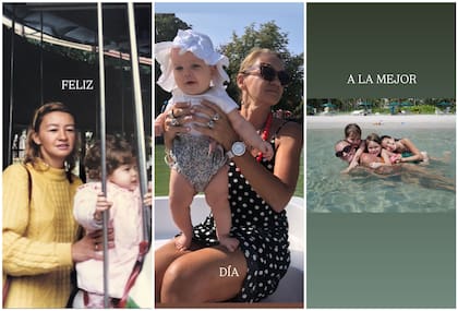 El saludo de La China Suárez a su madre con un tierno posteo retro de ella y sus hijos