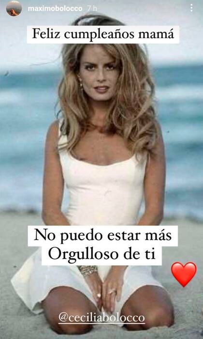 El saludo de Máximo Menem para su madre