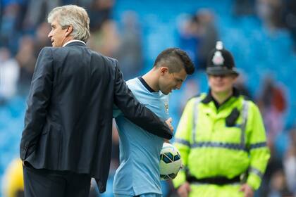El saludo de Pellegrini al goleador