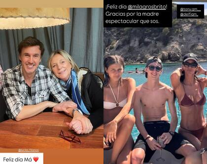 El saludo de Roberto García Moritán a su madre y a su ex, Milagros Brito