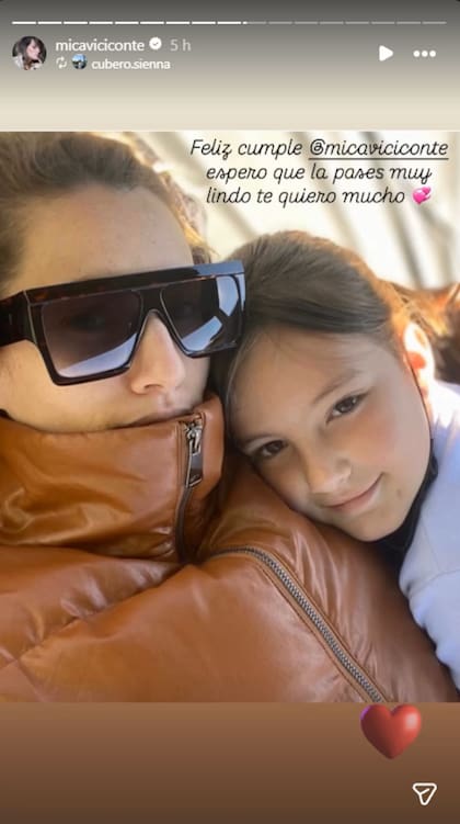 El saludo de Sienna Cubero a Mica Viciconte