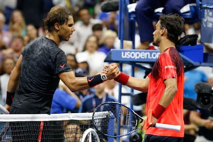 El saludo final entre Rafa y Fognini